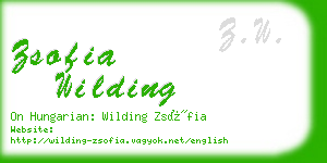 zsofia wilding business card